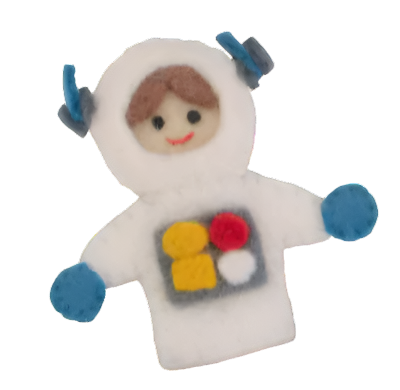 Pashom Felt Space Finger Puppet Set of 4 Pretend & Imaginative Play Toys 3yrs+