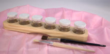 Sedulus Artisan Wooden Paint Jar Holder with Glass Jars Stationary Art and craft for kids 3yrs+