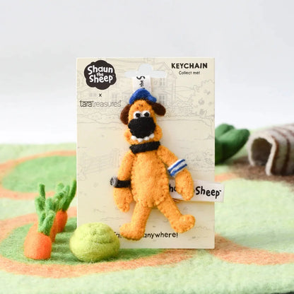 Tara Treasures New Shaun The Sheep Felt Dog Bitzer Keychain Travel Toys 3yrs+