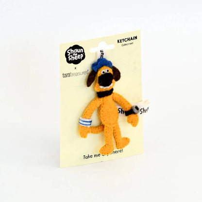 Tara Treasures New Shaun The Sheep Felt Dog Bitzer Keychain Travel Toys 3yrs+