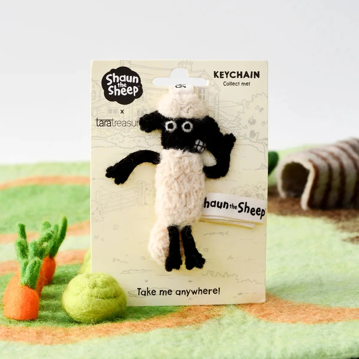 Tara Treasures New Felt Shaun The Sheep Keychain 3yrs+