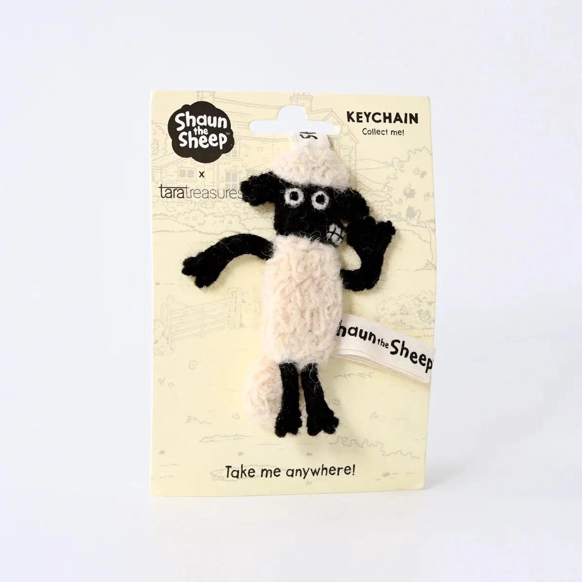 Tara Treasures New Felt Shaun The Sheep Keychain 3yrs+