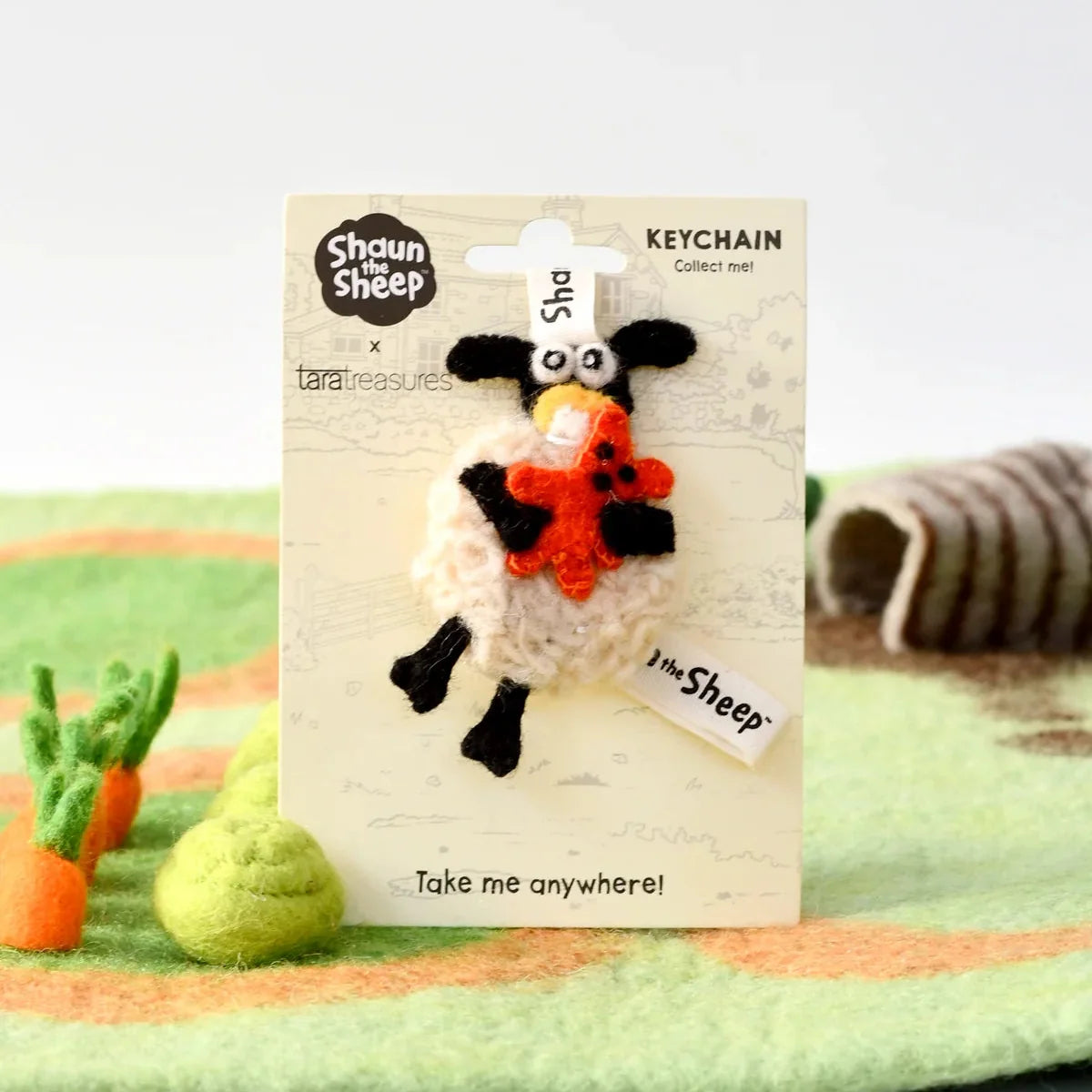 Tara Treasures New Shaun The Sheep Felt Sheep Timmy Keychain Travel Toys 3yrs+