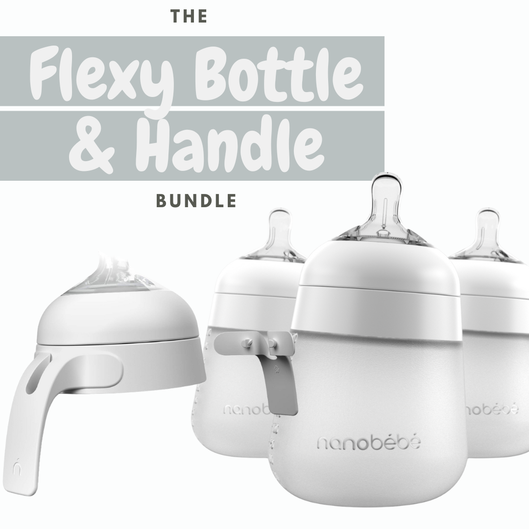 Nanobébé Silicone Bottle & Handle Bundle Myer Exclusive