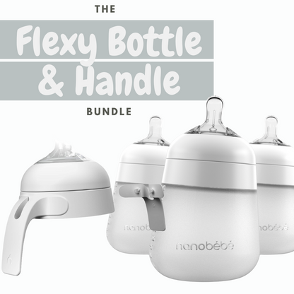 Nanobébé Silicone Bottle & Handle Bundle Myer Exclusive