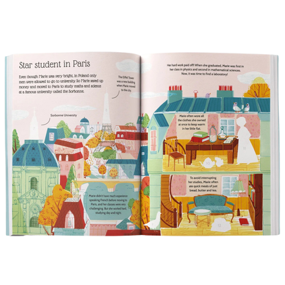 Marie Curie Sticker Life Stories Sticker Activity Book with 70 Stickers (Paperback) By Evie Daye Travel Toys