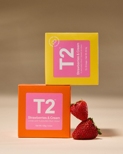 Strawberries & Cream Loose Leaf Cube 100g