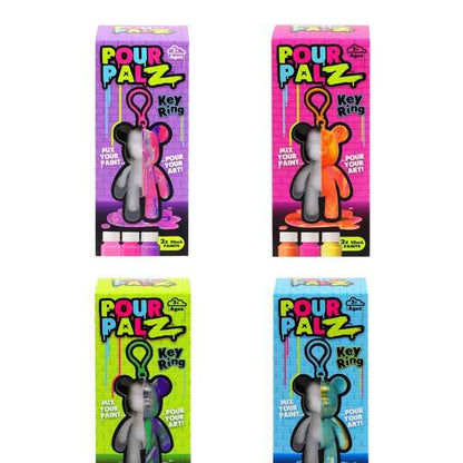 PourPalZ Paint Pouring Art Bear Keyring - Assorted*