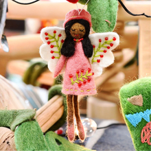 Tara Treasures Felt Angel Fairy Peach Dress Pretend & Imaginative Play Toys Felt Figure Fairy Unicorn and Castle Theme 3yrs+