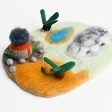 Tara Treasures Small Felt Dinosaur Ice Age Play Mat Playscape 35cm Pretend & Imaginative Play Dinosaur Toys Retired 3yrs+