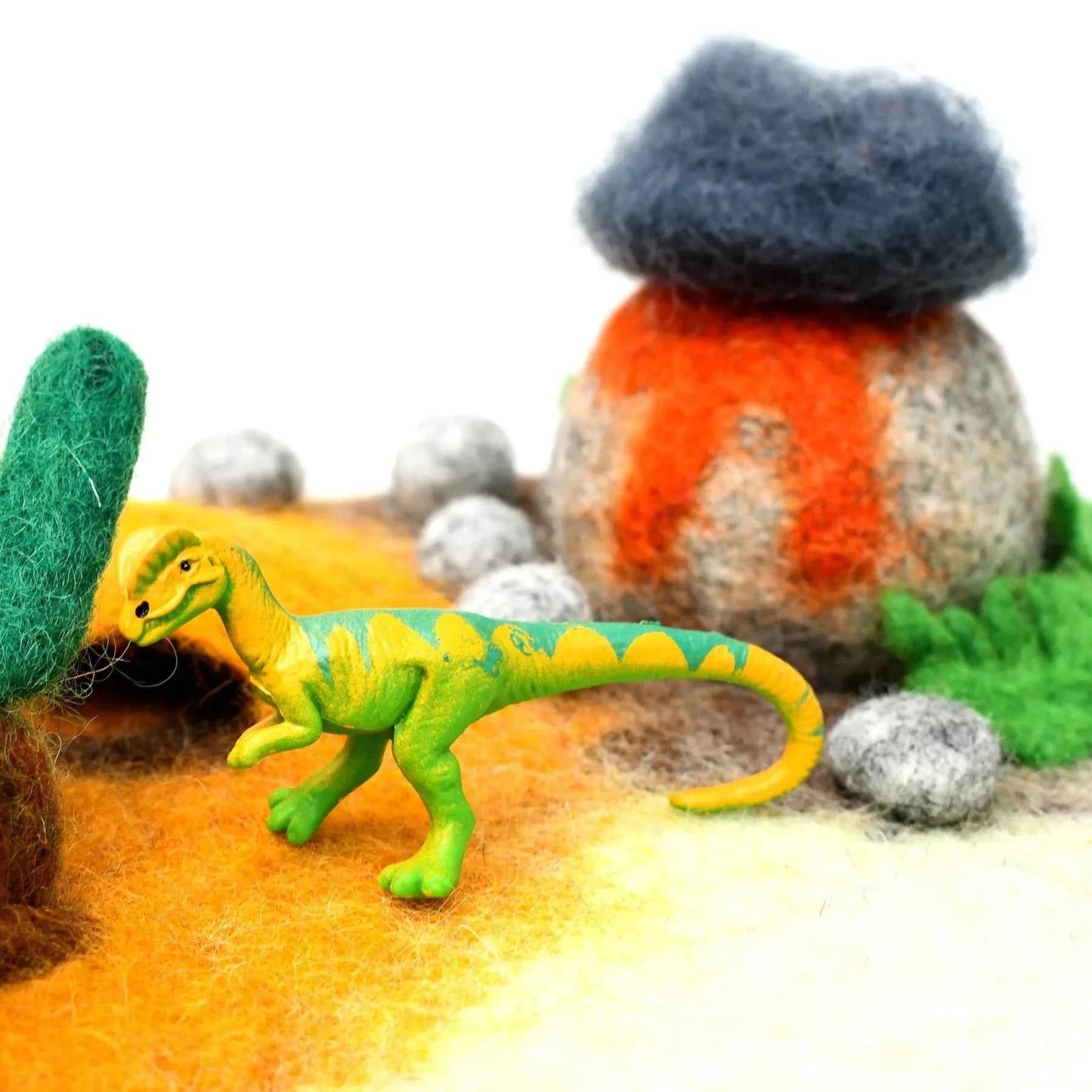 Tara Treasures Small Felt Dinosaur Ice Age Play Mat Playscape 35cm Pretend & Imaginative Play Dinosaur Toys Retired 3yrs+