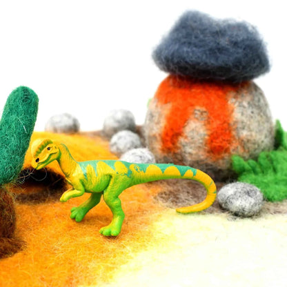 Tara Treasures Small Felt Dinosaur Ice Age Play Mat Playscape 35cm Pretend & Imaginative Play Dinosaur Toys Retired 3yrs+