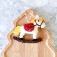 Tara Treasures Felt Rocking Horse Ornament