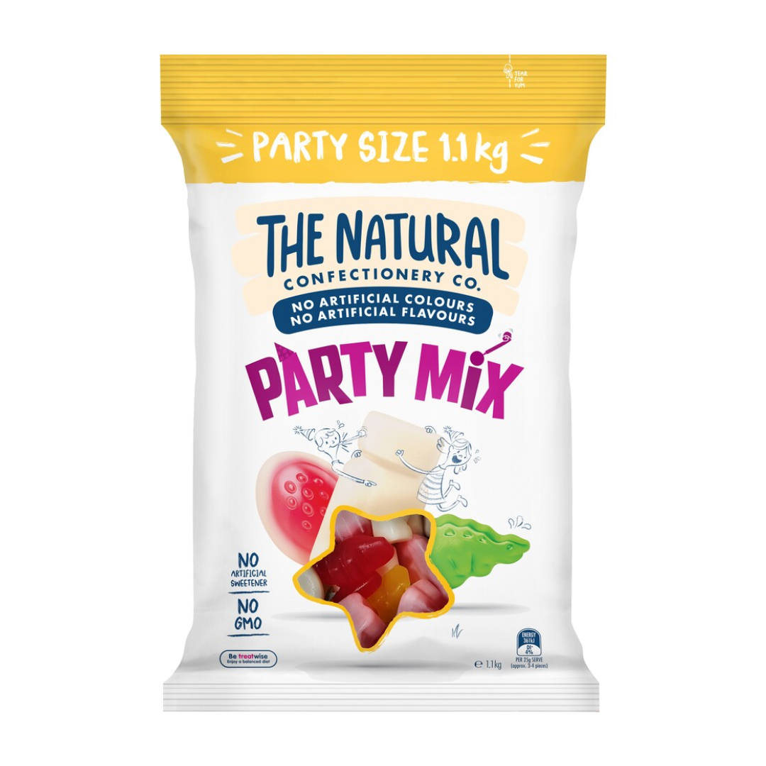 The Natural Confectionary Co Party Mix - 1.1kg Party Size Bag