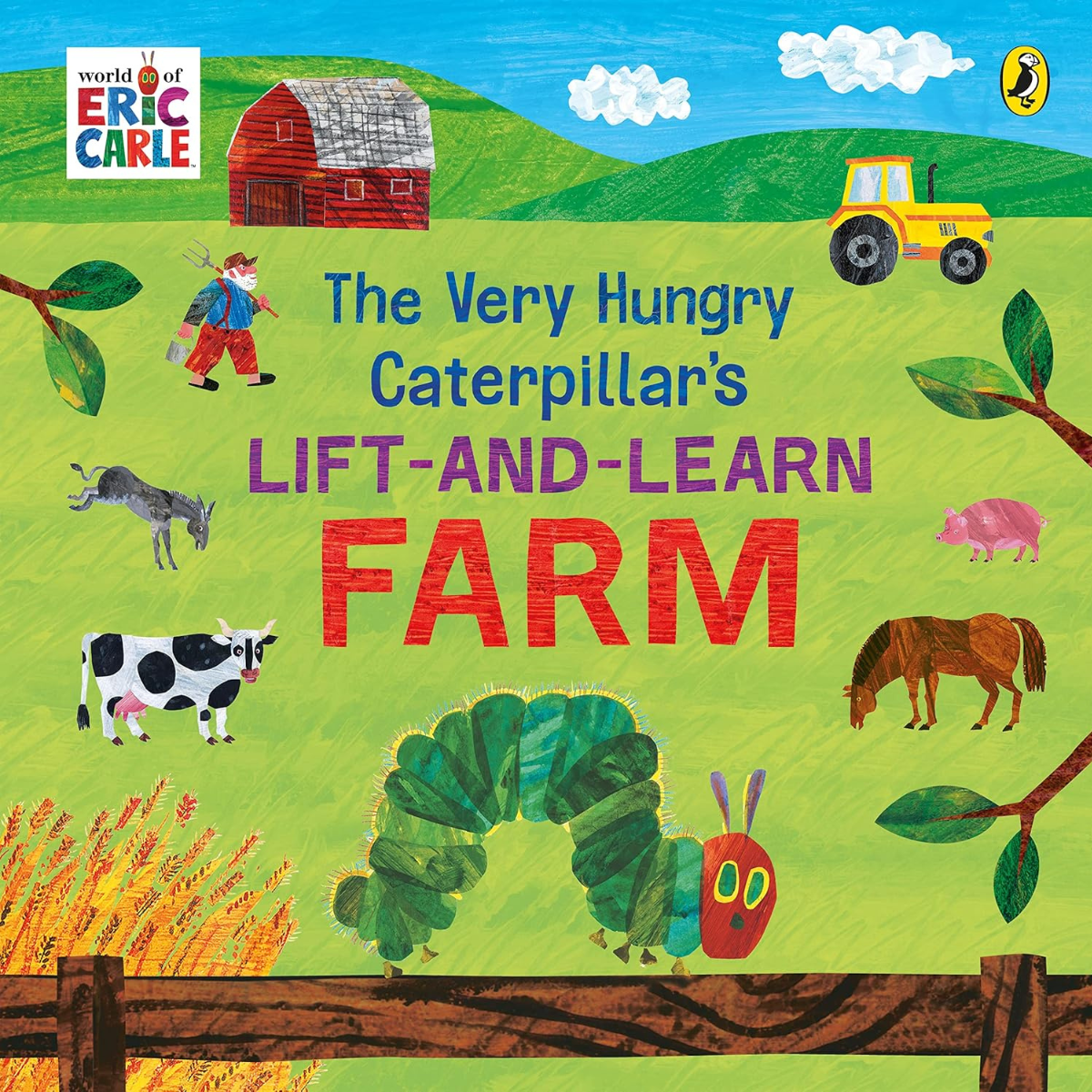 The Very Hungry Caterpillar's Lift and Learn Farm An interactive Lift The Flap Activity Book (Board Book) by Eric Carle Travel Toys