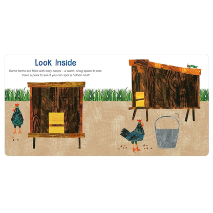 The Very Hungry Caterpillar's Lift and Learn Farm An interactive Lift The Flap Activity Book (Board Book) by Eric Carle Travel Toys