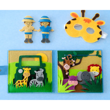 Wondertivity Safari Set Busy Book Fabric Activity Book Kids Travel Toys 3yrs+