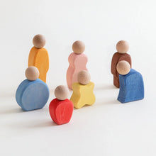 Town Folks Set 7pcs Wooden Peg Dolls by Avdar Toys Wooden Toys Pretend & imaginative Play Gifting Idea for 3yrs+