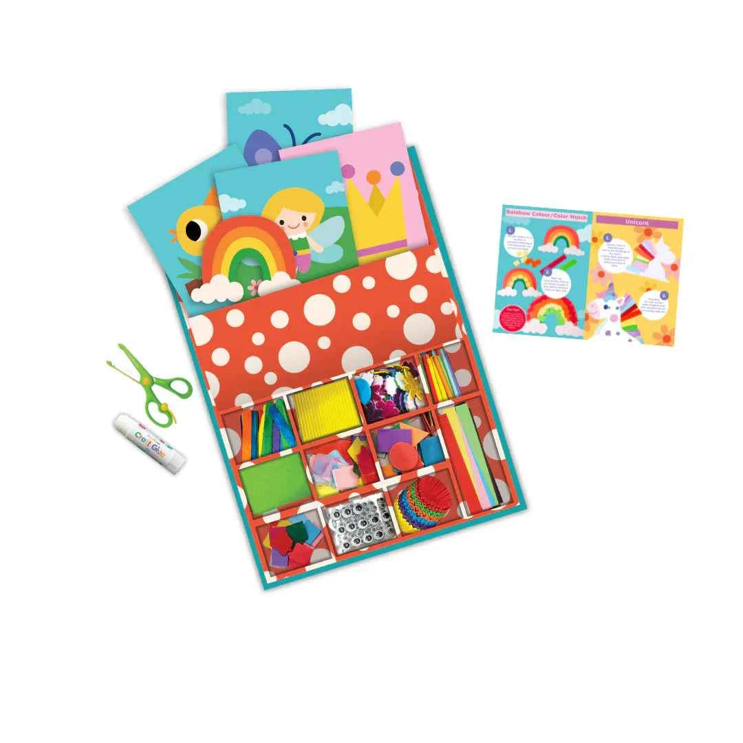 My Creative Box Unicorn and Fairy Collage Sensory Activity Box Art and Craft for Kids Unicorn Toys Fairy Unicorn and Castle Theme 3yrs+