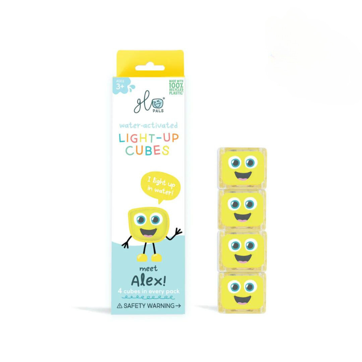 Glo Pals Water Activated Light Up Cubes by Jellystone Bath Sensory Developmental Toys for Toddlers Gift Idea Best Seller 3yrs+