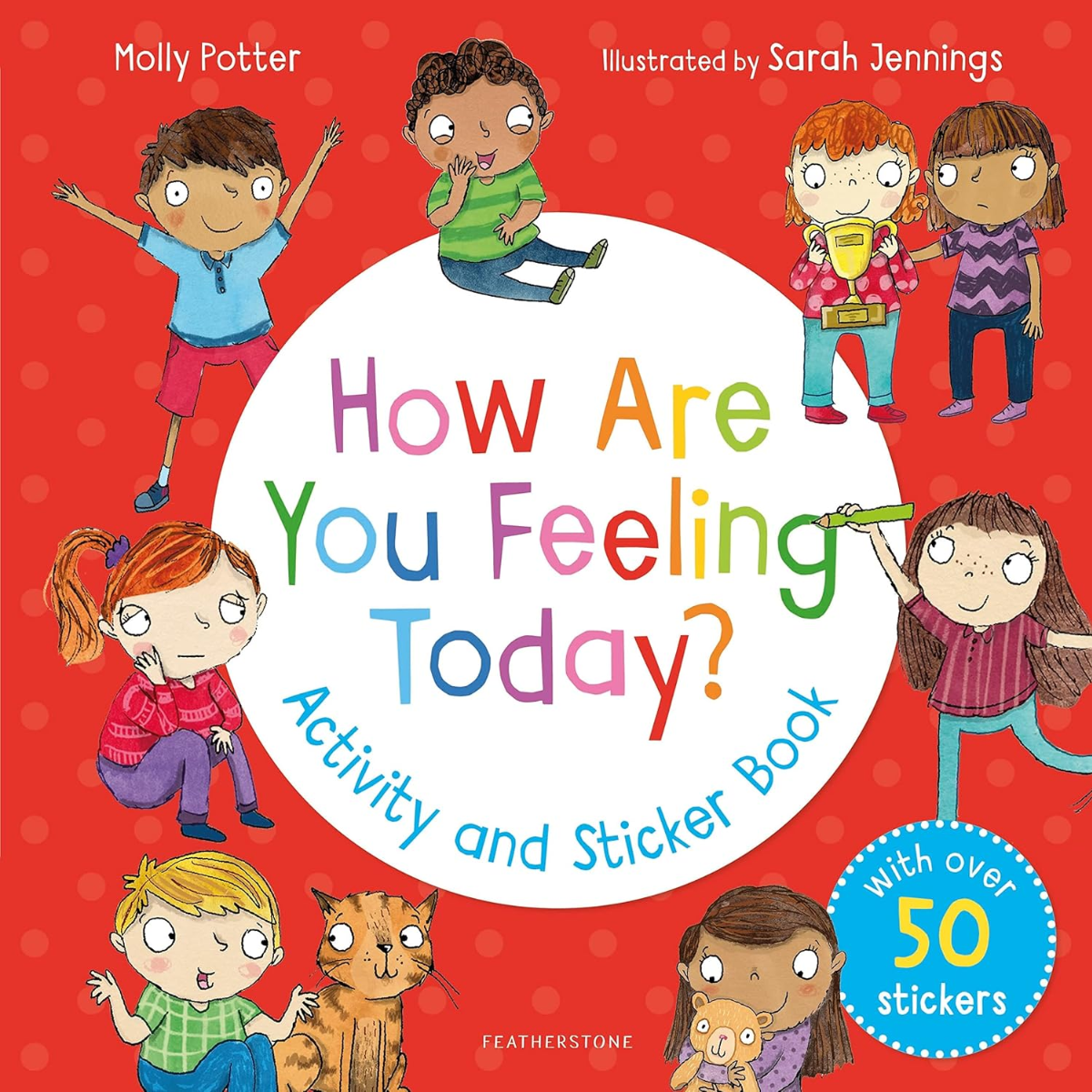 How Are You Feeling Today Sticker Activity Book with 50 Stickers (Paperback) Interactive Kids Book Emotions Art and craft for kids 3yrs+
