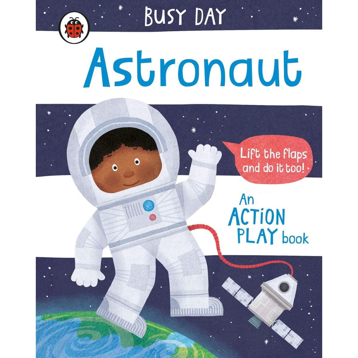 Busy Day Astronaut Lift the Flap Interactive Book (Board Book) Kids Picture Book Baby Gifts Idea