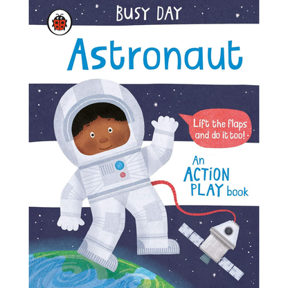 Busy Day Astronaut Lift the Flap Interactive Book (Board Book) Kids Picture Book Baby Gifts Idea