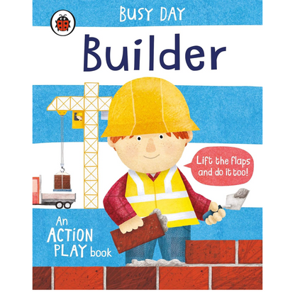 Busy Day Builder Lift the Flap Interactive Book (Board Book) Kids Picture Book Baby Gifts Idea