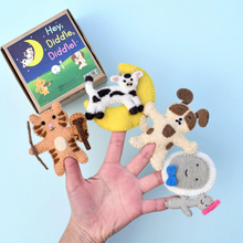 Tara Treasures Felt Hey Diddle Diddle Finger Puppet Set of 4 Pretend and Imaginative Play 3yrs+
