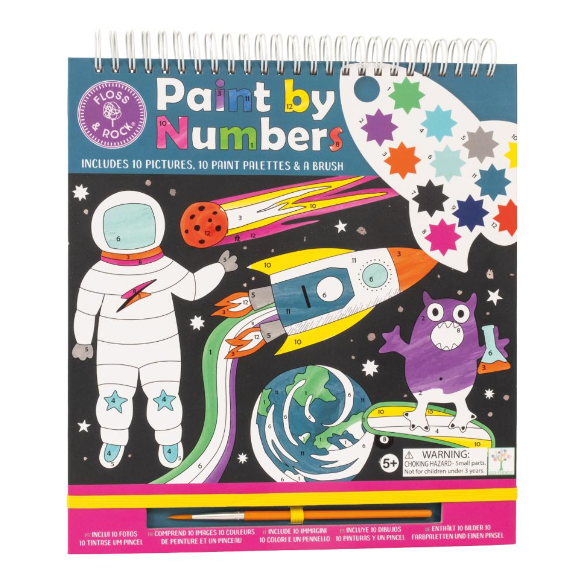 Floss & Rock Paint by Numbers Space Theme Activity Interactive Painting Book Art and Craft for Kids 5yrs+