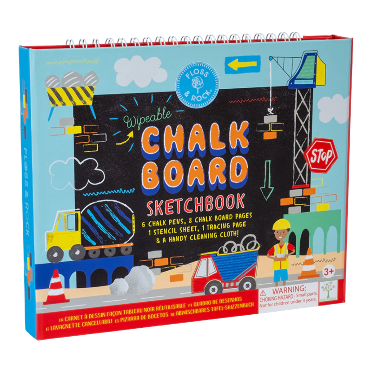 Floss & Rock Chalk Board Sketchbook Construction Art and Craft for Kids 3yrs+