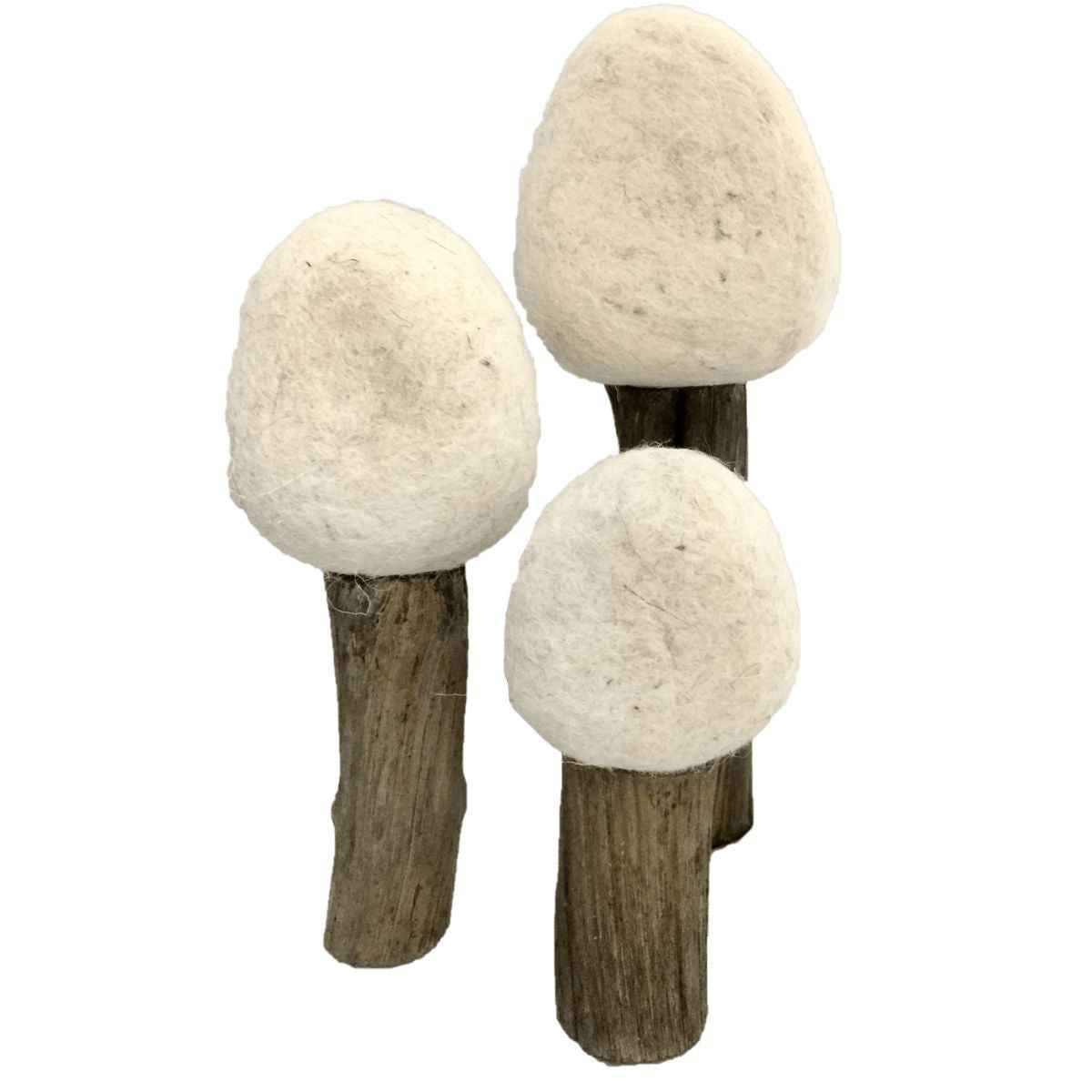 Papoose Felt Winter Earth Forest Trees Set of 3 Pretend & Imaginative Play Toys 3yrs+