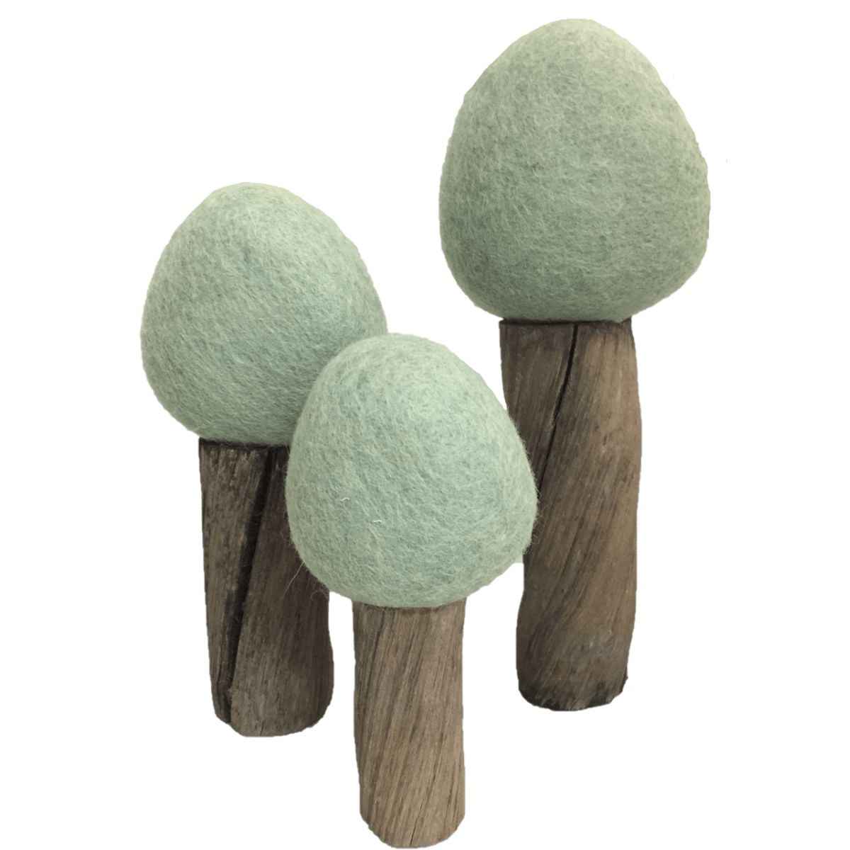 Papoose Felt Summer Earth Forest Trees Set of 3 Pretend & Imaginative Play Toys DISCONTINUED 3yrs+