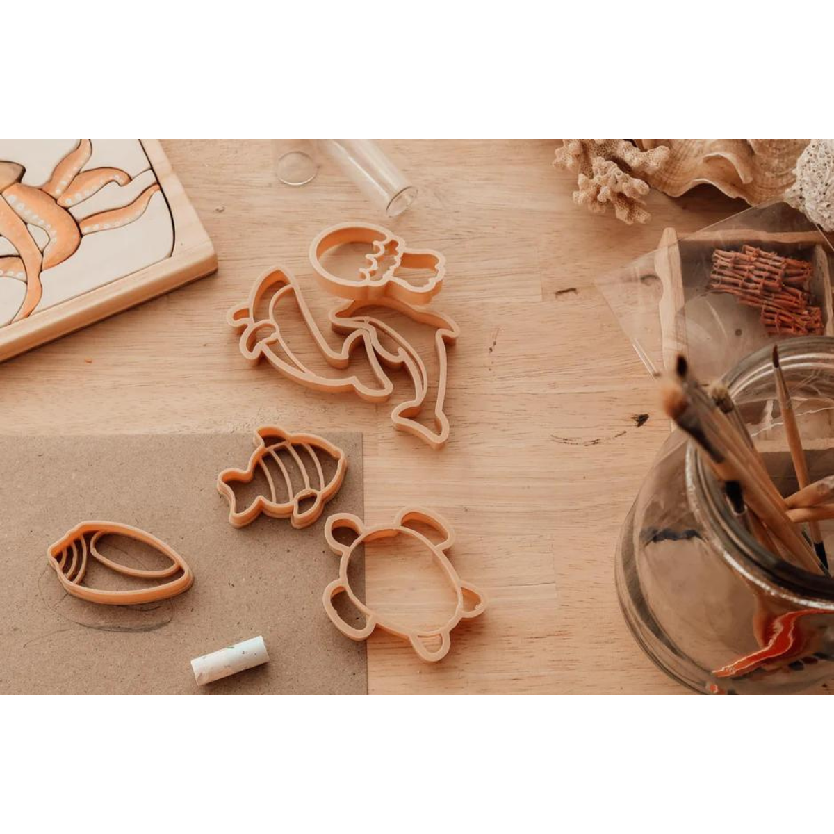 Kinfolk Pantry Mini Under The Sea Eco Cutter Set Playdough Toys Art and craft for kids 3yrs+