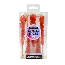 Strawberry Crystal Candy Sticks - 5 piece