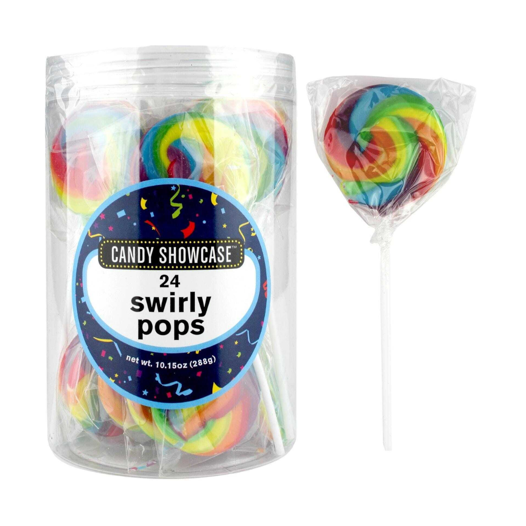 Rainbow Swirly Pops Lollipops - 24 Pack