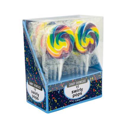 Rainbow Swirly Pops Lollipops - 10 pack