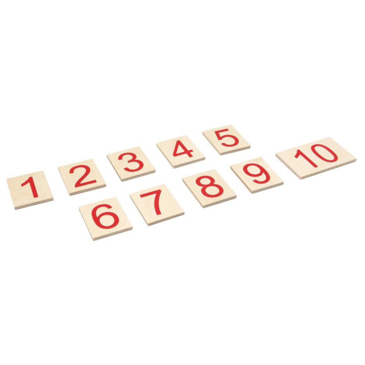 GAM Montessori Printed Wooden Number Cards 1-10 Math Games for Kids