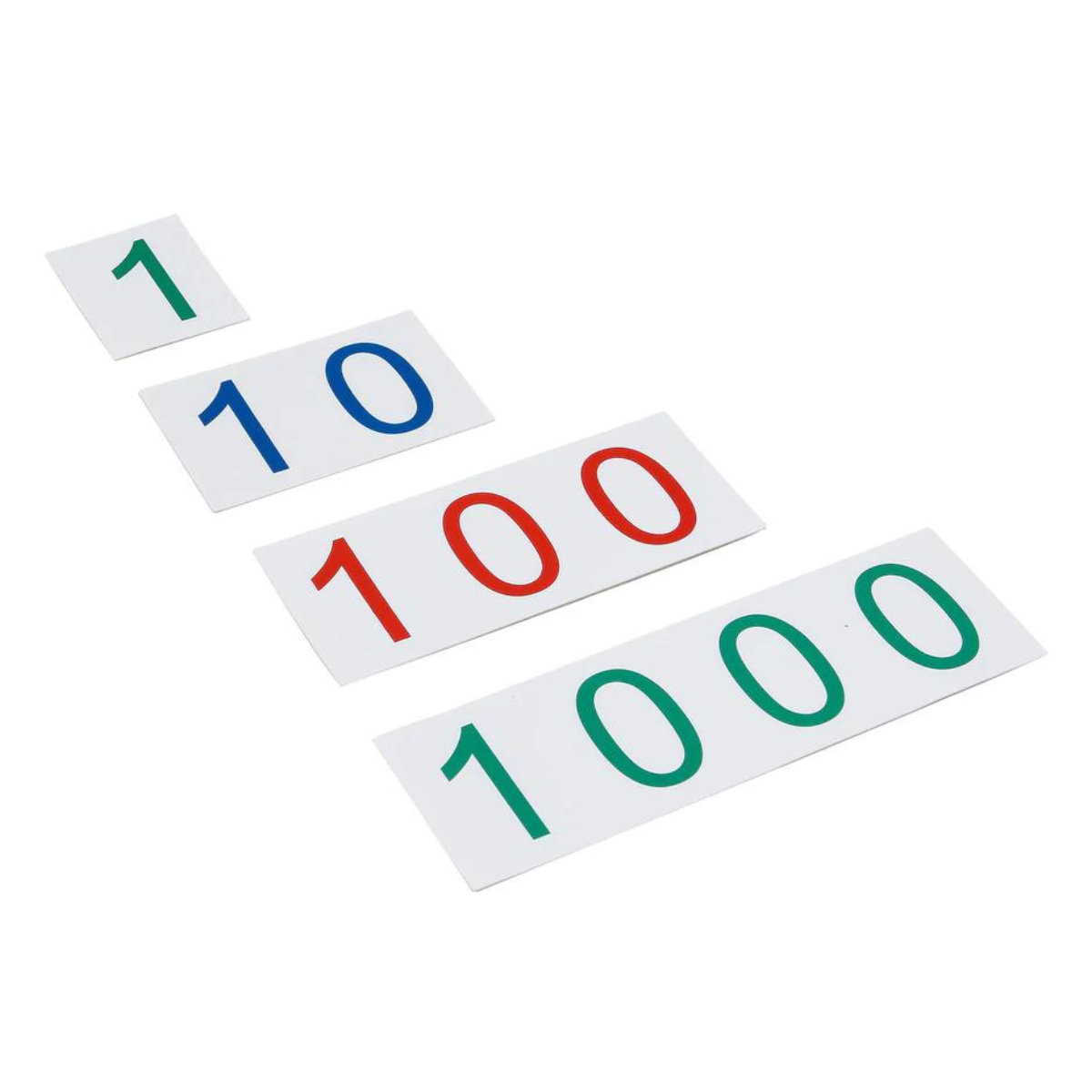 GAM Montessori Large Plastic Number Cards 1-1000 Math Games for Kids