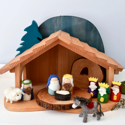 Tara Treasures Felt Nativity Peg Dolls Set Pretend and Imaginative Play 3yrs+