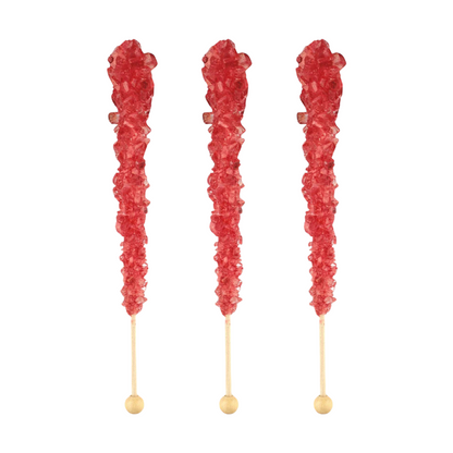 Strawberry Crystal Candy Sticks - 5 piece