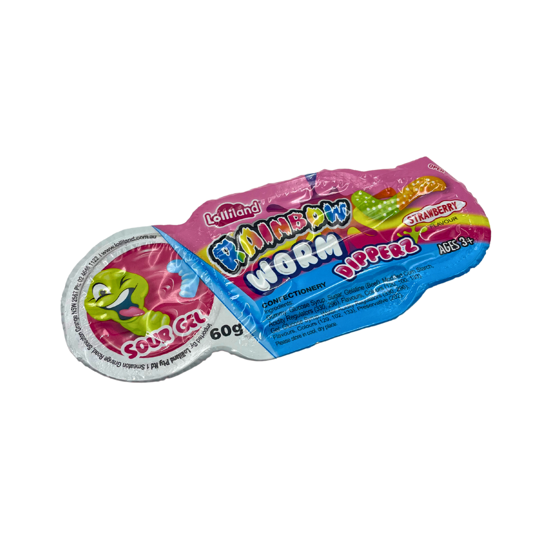 Rainbow Worm Dipperz Strawberry - 60g