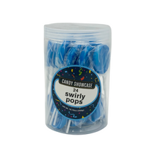 Blue Swirly Pops Lollipops - 24 Pack