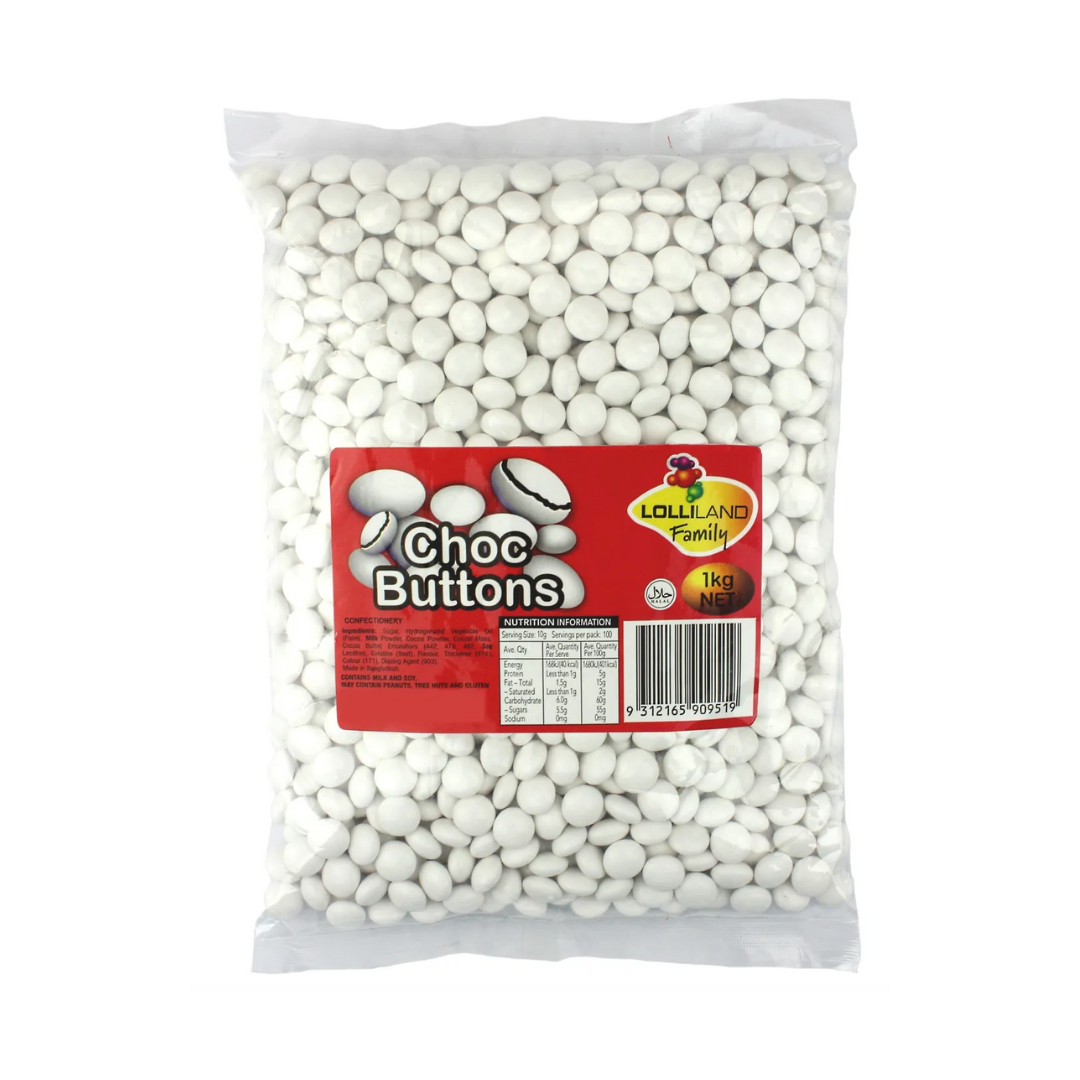 White Chocolate Buttons 1kg
