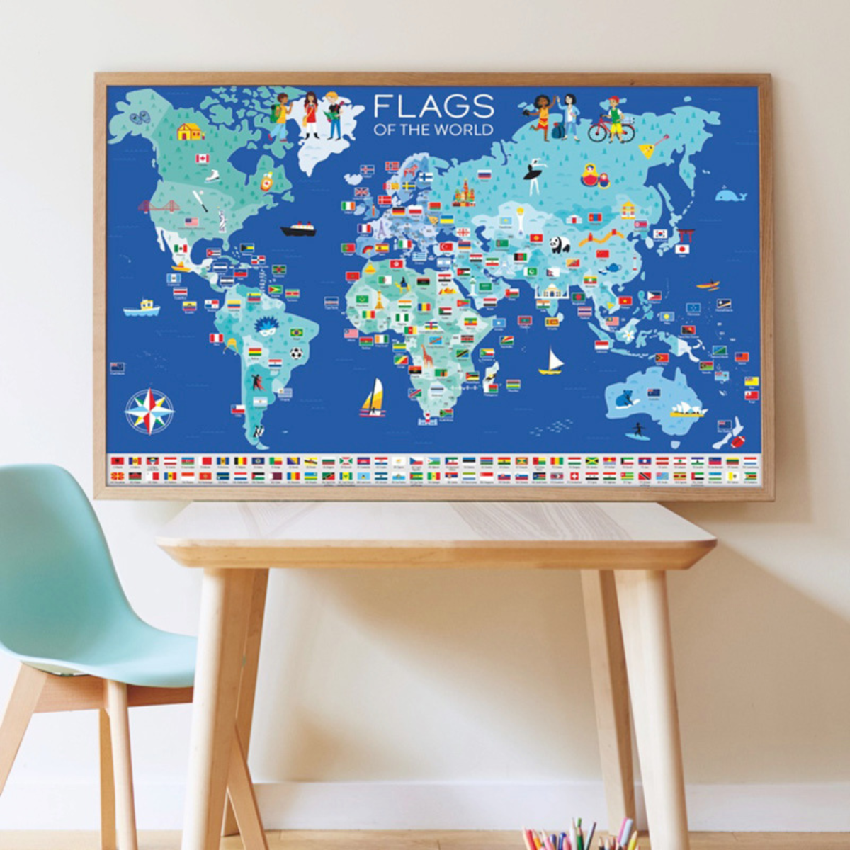 Flags Educational Poster and Stickers by Poppik Art and craft for kids 7yrs+