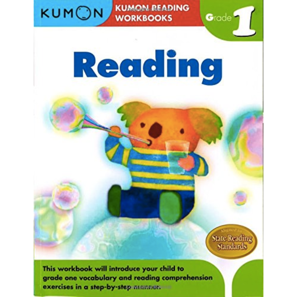 Grade 1 Reading Workbook (Paperback) Kids Interactive Activity Book by Kumon Publishing Early Literacy Phonics 6yrs+ Retired