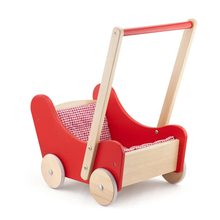 Viga Toys Wooden Red Doll Buggy Pram Baby Walker Developmental Toys Baby Toys 18m+