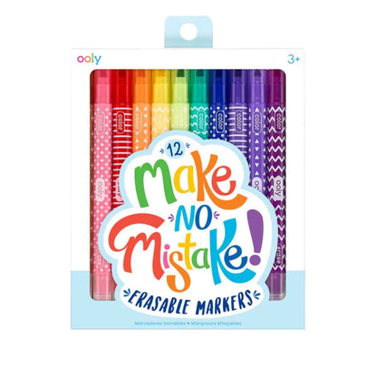 Ooly Erasable Markers Make No Mistake Set of 12 Stationary Art and craft for kids 3yrs+