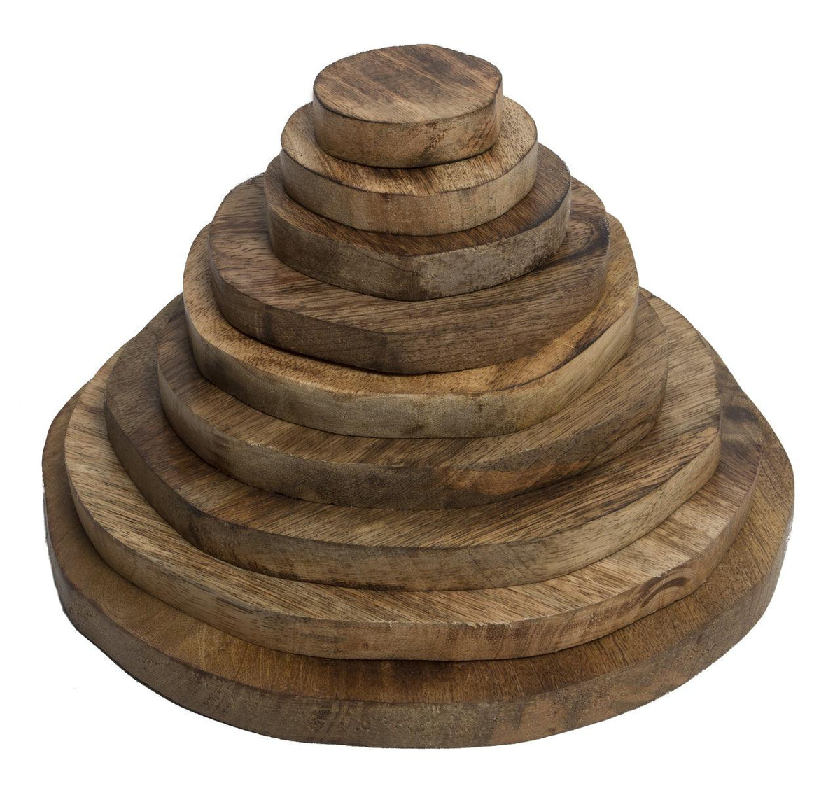 Papoose Wooden Stacking Pyramid 9pcs  Pretend and Imaginative Play School Range 3yrs+