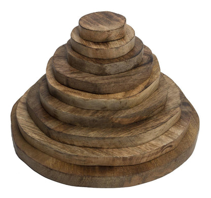 Papoose Wooden Stacking Pyramid 9pcs  Pretend and Imaginative Play School Range 3yrs+